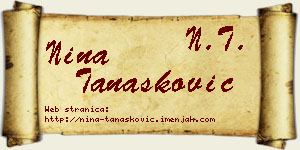 Nina Tanasković vizit kartica
